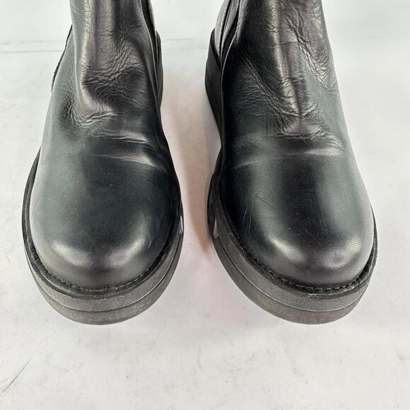 Miz Mooz Lass Ankle Boots US 7.5 Women's Black Leather Side-Zip Chelsea Boot - Picture 10 of 12